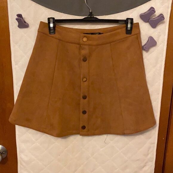 Suede like mini skirt  - Picture 1 of 6